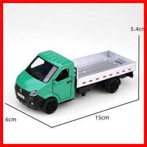 (포장됨) 1/34 스케일 합금 풀백 삼도어 트럭 세련된 디자인 화물 운반 가능 남자아이 장난감 다이캐스트