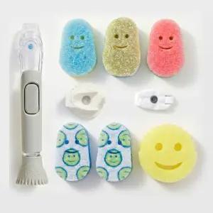 스크럽 디쉬대디 클리닝 스틱 1입 + 리필 5입 + 수세미 1입 + 커넥터 헤드 세트