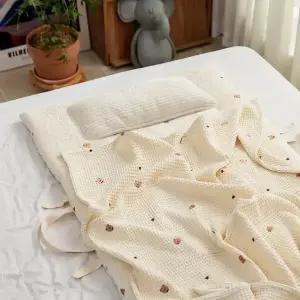 더미누 어린이집 낮잠이불 듀라론 100수 냉감패드+모달블랭킷+키즈 롱 베개 3세트 아기담요