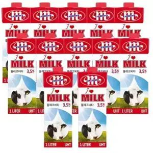 믈레코비타 아이러브밀크 수입멸균우유 3.5% 1L 12입