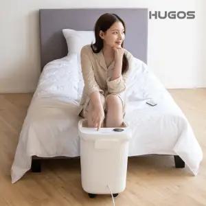 휴고스 족욕기 습식 21리터 대형 대용량 발 마시지 족탕기 스파 찜질 지압 온도조절 타이머 리모컨