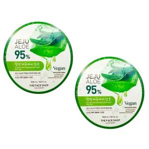 더페이스샵 신선한 제주 알로에 수딩젤 300ml + 300ml용기형