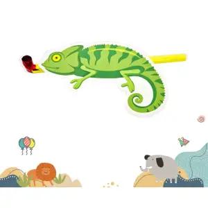 H유치원 유아　과학 재미있는 활동놀이 카멜레온 빨대나팔 만들기 5개 학교