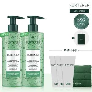 [르네휘테르](강남점)NEW 포티샤 슈퍼볼륨 샴푸 500ml 듀오(+패딩 파우치+랜덤 샴푸 50mlX3+쇼핑백 증정)