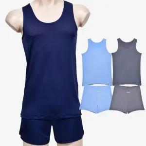 시원한 인견 남성속옷세트 중년 남성런닝트렁크 3세트