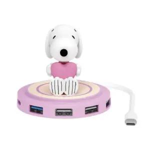 로이체)스누피 멀티허브 스마트USB USB충전포트 USB USB케이블