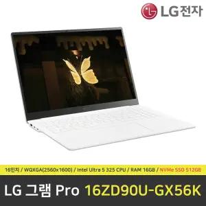 LG 그램 프로 16ZD90U-GX56K 노트북 / RAM 16GB / NVMe SSD 512GB