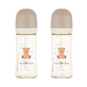 아기 수유 젖병 젖꼭지 M 세트 250ml 베이지