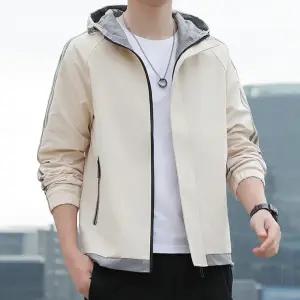 남자 여자 공용 간절기 배색 봄 가을 등산 캠핑 낚시 후드 자켓 바람막이