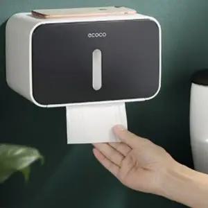 화장실 휴지통 무타공 선반형 스마트폰 벽걸이 휴지통 거치 방수 디스펜서 가정용 수납함 케이스 보관함