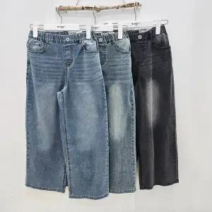 [행텐주니어][모다시흥]행텐주니어 풀밴딩 세미 와이드 데님팬츠 청바지14570-055-401-10_SH