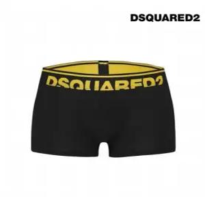[DSQUARED2] 남성 하프 로고 드로즈 블랙_옐로우