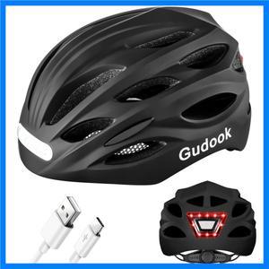 자전거 헬멧 남성용/여성용 성인용 자전거 헬멧: 사이클링 도시 통근 스케이트보드용 USB 충전식 LED 전면