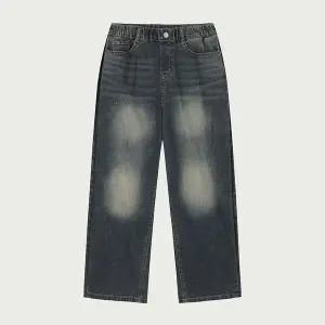 [보리보리/행텐 틴즈]행텐틴즈 여아 풀밴딩 사이드 턱 와이드 데님팬츠_254(14570-155-403-10)