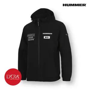 험머 남성 H2 스포츠 라이크라 링클프리 바람막이 후드자켓 블랙