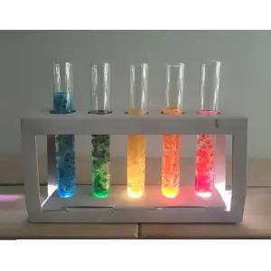 불빛 라바램프 무지개 시험관 기름밀도 발포관찰 실험 물질의밀도 KIT