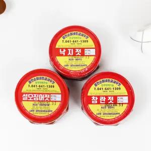 자연숙성 광천토굴젓갈 3종세트 600g (오징젓+창란젓+낙지젓)