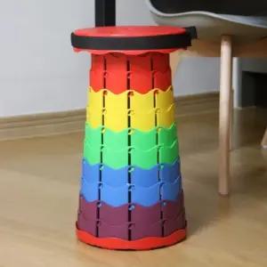 자바라 접이식 간이 의자 레인보우/야외/아코디언/보조/코끼리/스툴/1인용/폴딩/간의/토네이도/체어/무지개