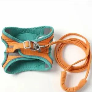 반려견 애견 외출 산책 하네스 가슴줄 리드줄 강아지 옷 DP62096그린오렌지M [포미런]