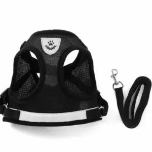 반려견 애견 외출 산책 하네스 가슴줄 리드줄 강아지 옷 DP41101블랙M [포미런]