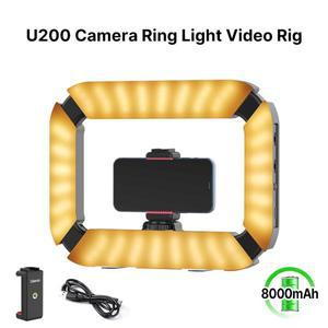 울란지 U200 스마트폰 비디오 리그 LED 링 라이트 (고프로, 휴대폰 카메라, 유튜브 라이브 방송용) 콜드슈