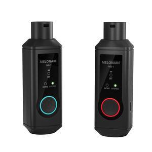 MELLONARE MB-1 무선 XLR 블루투스 수신기, 15시간 배터리 수명, BT 5.3, 고충실도 오디오, 모노/스테레오 모드, 150피트 범위, 스피커용 어댑터, PA 시스템, 믹서, DJ 장비