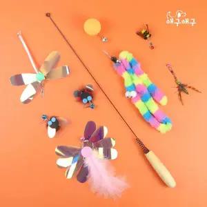 애구애구 고양이 낚시대 장난감 막대 DIY 만들기 늘어나요 낚시대 1단(76cm) MNA