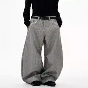 여성용 팬츠 빈티지 정장 스트라이프 춘추감 커프 블레이저 커플 MACHI3