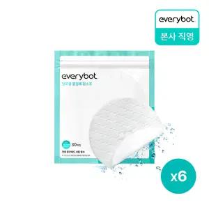 [정기구독] 에브리봇 물걸레 로봇청소기 전용 정품 악세서리 일회용 청소포 6팩(총 180매입)