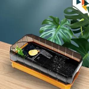 거북이 사육장 하우스 투명 케이지 수조 곤충 원목 집 온도조절 달팽이 은신처 아크릴