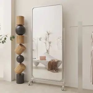 사각 전신거울 이동식 스텐 프레임 옷가게 피팅룸 대형 미러 사각형