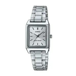 카시오 LTP-V007D-7E 여성 스퀘어 아날로그 메탈 손목 시계