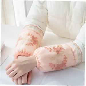 사무실 꽃자수 레이스장식 팔보호대 냉방대비 여름용 햇빛가리개 자외선차단 긴팔토시