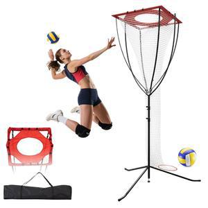 높이와 각도를 조절할 수 있는 펄스페이 배구 세터 트레이닝 넷 u2013 장비 실내/외 설정 서빙 스파이킹 연습을 위한 튼튼한 휴대용 프레임
