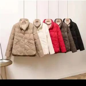 여자 여성용 오리털 경량패딩 물결 카라넥 덕다운 자켓 패딩 점퍼