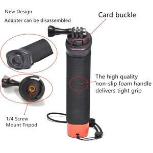 플로팅 핸드 그립 논슬립 핸들 + 퀵 릴리즈 마운트 + 손목 밴드 고프로 히어로 13 12 11 DJI 액션 6 5프로