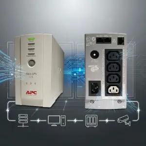 APC 타워형 UPS 무정전 전원 공급장치 300W 500VA 컴퓨터 비상 배터리 사무실 NAS CCTV 서버실 병원 학교
