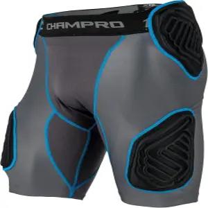 챔프로 남성용 5패드 풋볼 불 러시 거들 블랙 미디엄 US