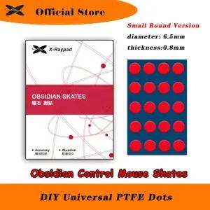 Obsidian X-Raypad 마우스 스케이트 범용 6.5mm 도트 도넛 밸런스드 컨트롤 피트 패드 유리 발