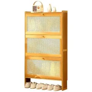 북유럽 라탄 틈새 신발장 수납 도어 현관 슬림 공간절약