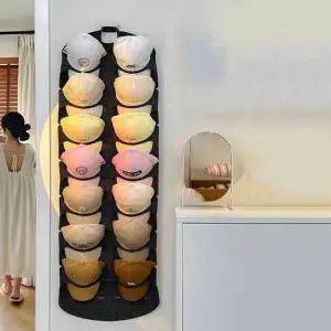 (색상 딥 그레이 14칸)걸이형 14칸 포켓 공간절약 다용도 분리수납 수납 모자