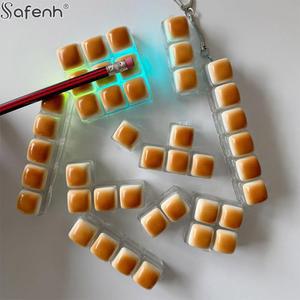 빵 모양 키캡 스트레스 해소 클리커 키체인 기계식 키보드 버튼 손가락 끝 압력 키링