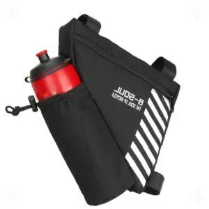 삼각 프레임 장착형 수납 파우치 물병 거치 지퍼 개폐 휴대 라이딩 소품백