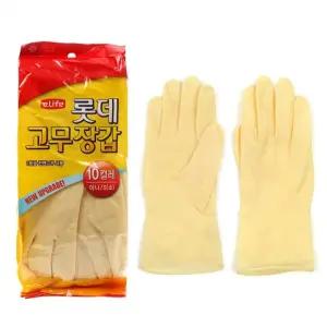 미니 고무장갑 10켤레 S 옐로우/설거지/장갑/식당/짧은/작업용/주방용/청소/손목/주방/식품용/다용도