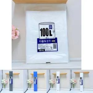 다용도 봉투 100L 반투명 50매 90x110/쓰레기/평판/비닐/봉지/대용량/재활용/분리수거/대형/TMFPRLQHDXN