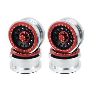 알루미늄 CNC 2.9인치 비드락 휠 허브 림 링 포함 SCX6 AXI05000 지프 랭글러 트레일 1/6 RC용