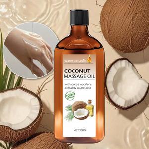 100% 내추럴 코코넛 마사지 오일 // 겨울 보습 & 피부 탄력 레몬그라스 힐링 케어