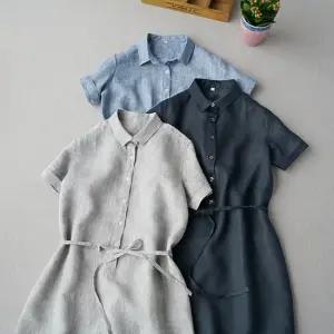 바오 린넨 카라 원피스_NB2OP034