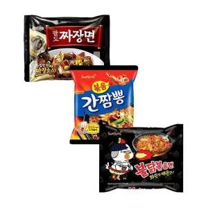 군대라면 H5L1M1I9 봉지 세트 12봉 불닭볶음면 간짬뽕 짜장면