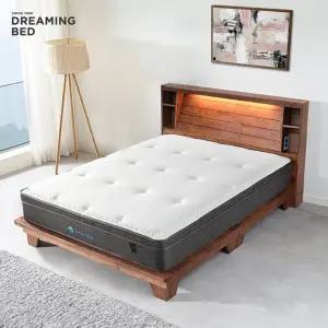 꿈을꾸는가구 원목침대프레임 킹1600월넛 평상형 제니 국내제작 파주침대 전시장운영